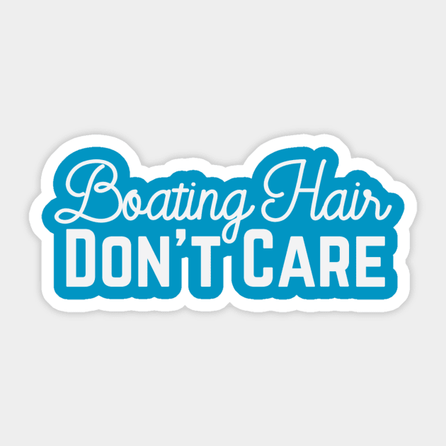 Boating Hair - Don't Care Sticker by PodDesignShop